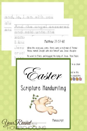 Easter Scripture Manuscript Handwriting Pack