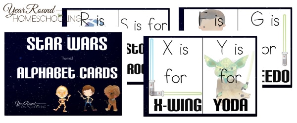 star wars alphabet cards, star wars alphabet, star wars abcs, star wars