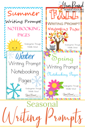 Seasonal Writing Prompt Notebooking Pages