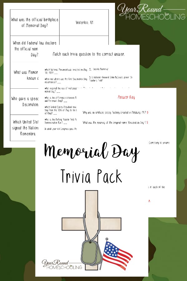 memorial day trivia, memorial day trivia pack, memorial day