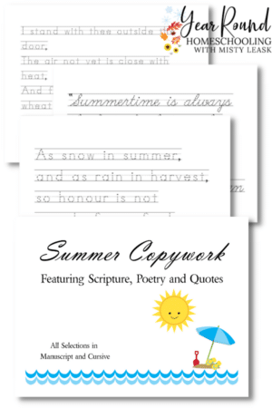 Summer Copywork