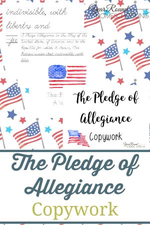 The Pledge of Allegiance Copywork