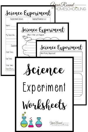 Science Experiment Worksheets