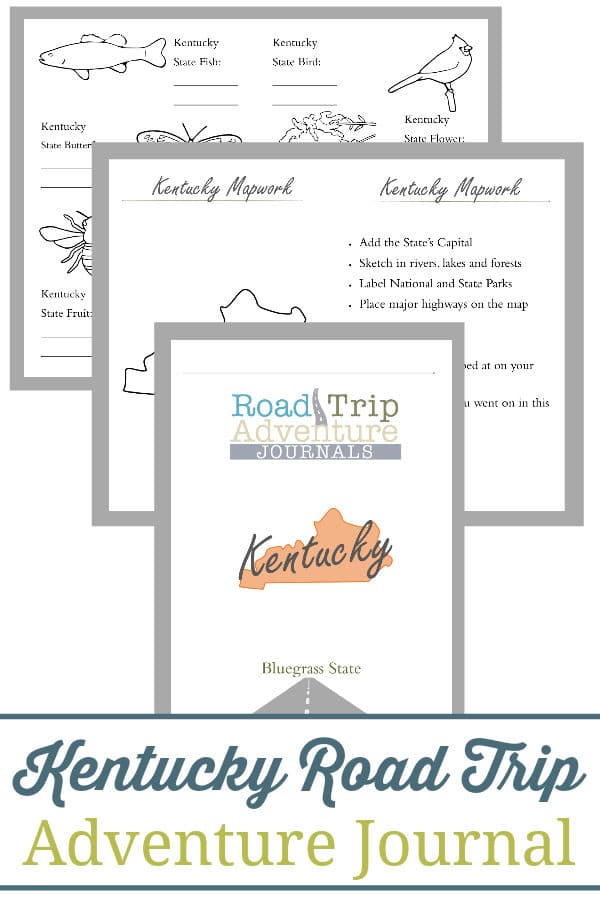 kentucky road trip, kentucky road trip journal, kentucky road trip adventure journal