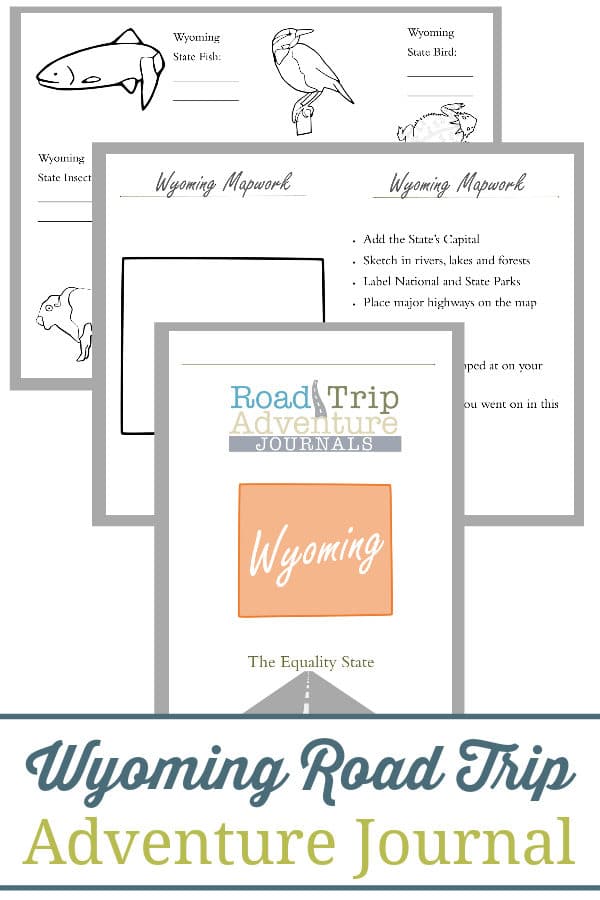 wyoming road trip, wyoming road trip journal, wyoming road trip adventure journal