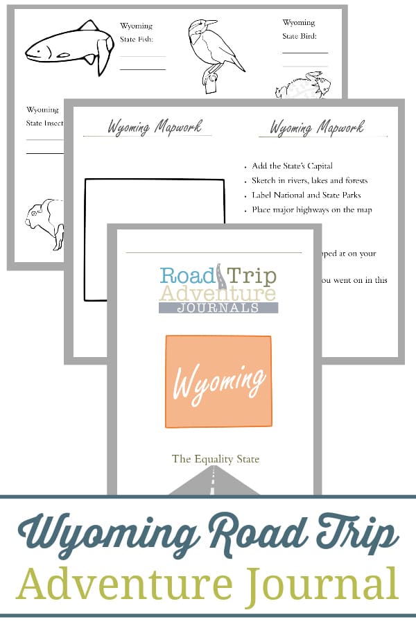 wyoming road trip, wyoming road trip journal, wyoming road trip adventure journal