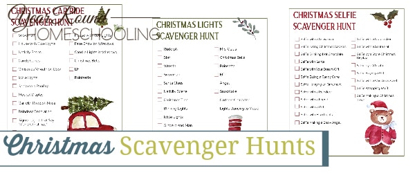christmas scavenger hunts, printable christmas scavenger hunts, free christmas scavenger hunts