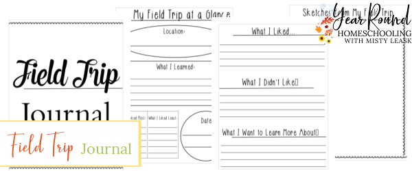 field trip journal, field trip, homeschool field trips, homeschool field trip