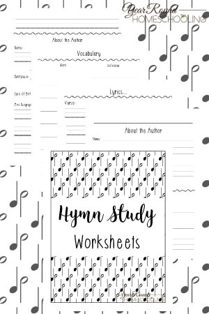 Hymn Study Worksheets