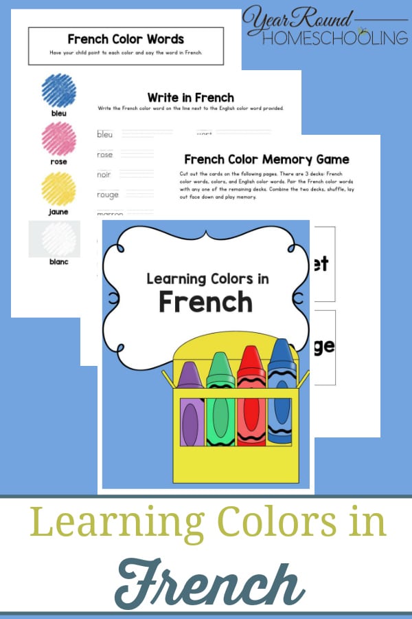 learning colors in french, learning colors french, french colors, colors in french