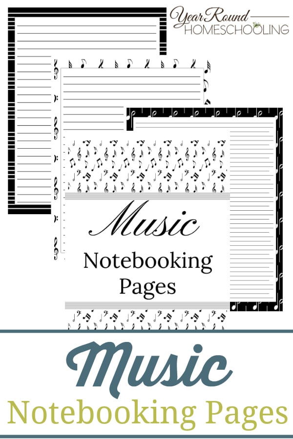 music notebooking pages, notebooking pages for music, notebooking pages music