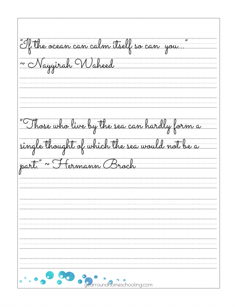 Middle School Printables Archives - Year Round Homeschooling