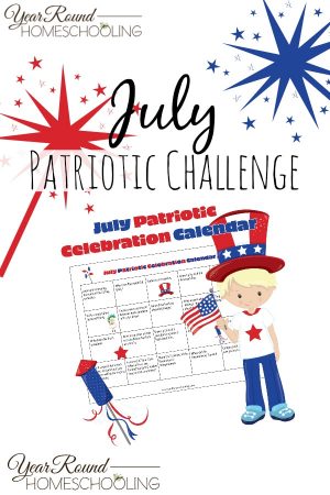 July Patriotic Challenge Calendar