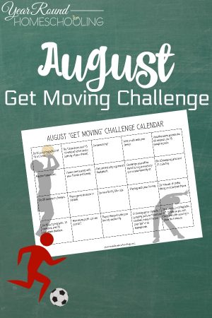 August Get Moving Challenge Calendar