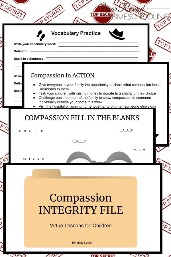 compassion integrity file, integrity file, character study, virtue study