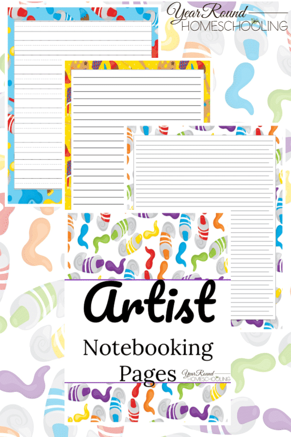 artist notebooking pages, art notebooking pages, notebooking pages for art, notebooking pages for artist
