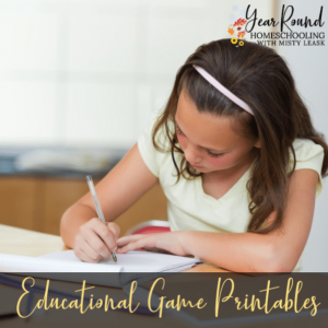 Educational Game Printables