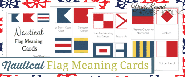 Nautical Flag Meaning Cards - Year Round Homeschooling