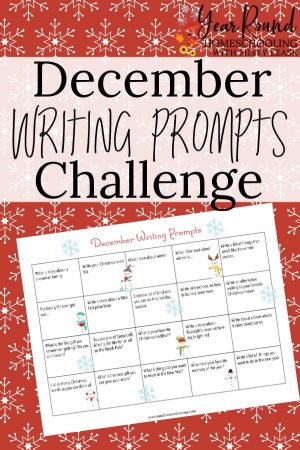 December Writing Prompts Challenge Calendar