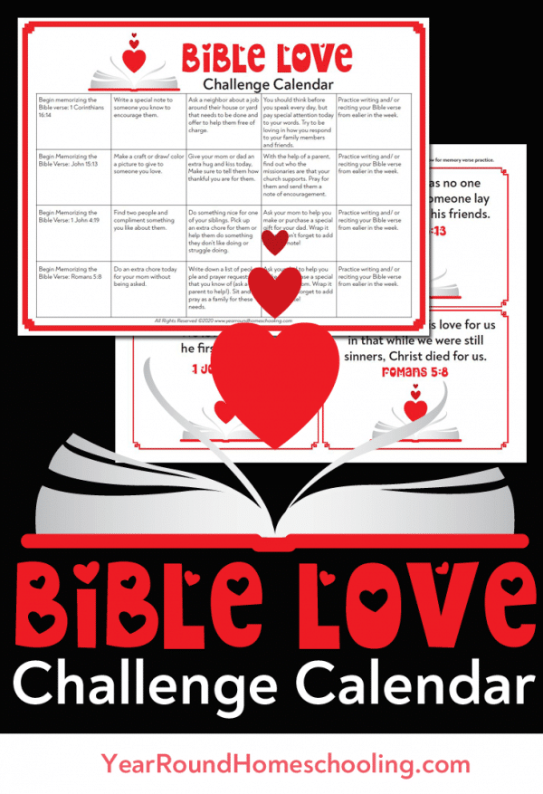 bible love challenge calendar, bible love challenge, love challenge, love challenge calendar