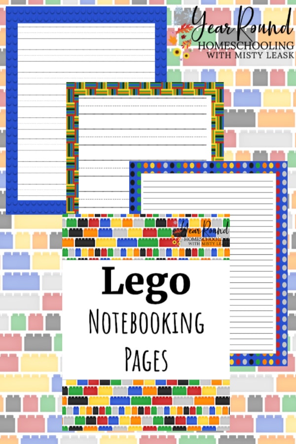 lego notebooking pages, lego notebooking, lego penmanship pages, lego penmanship