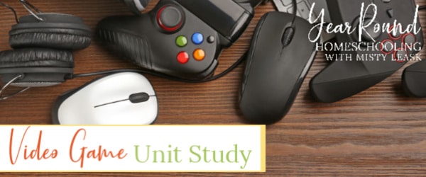 video game unit study ideas, video game unit study, video game unit