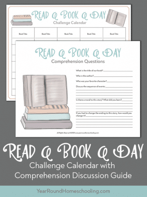 Read a Book a Day Challenge Calendar