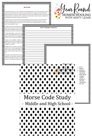 Morse Code Unit Study (Middle and High School)