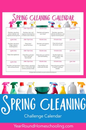 Spring Cleaning Challenge Calendar