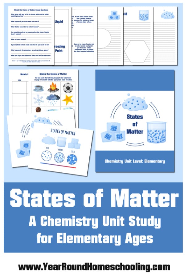 states of matter unit study, states of matter unit, states of matter study