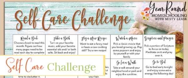 self care challenge, self care challenge calendar