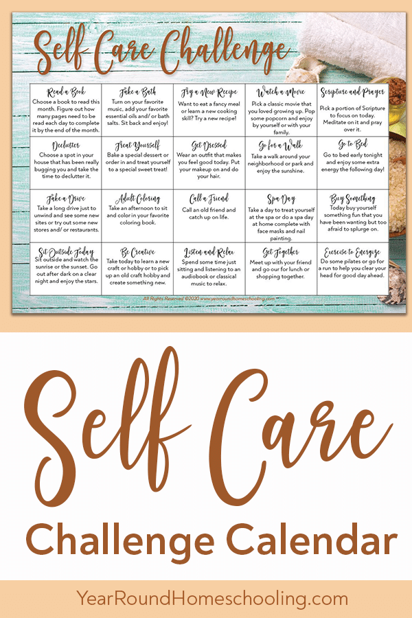 self care challenge, self care challenge calendar