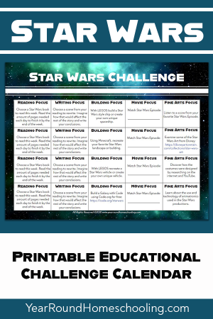 Star Wars Challenge Calendar