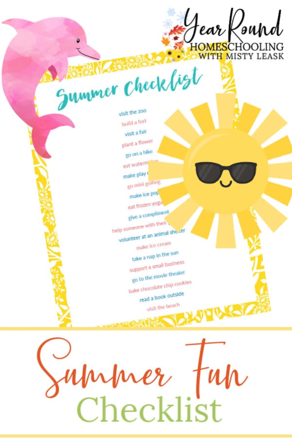 summer fun checklist, fun summer checklist