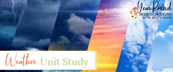 weather unit study, unit study for weather, weather study, weather unit