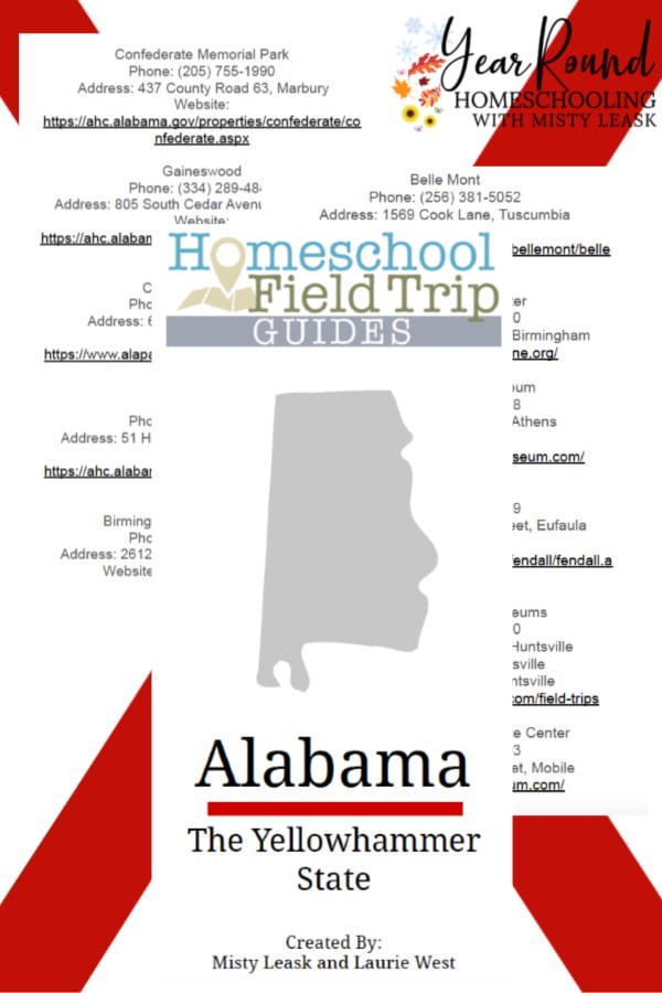 alabama field trip guide, field trip alabama guide