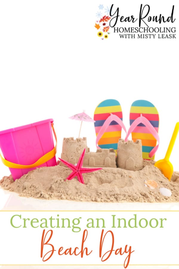 creating an indoor beach day, indoor beach day, home beach day