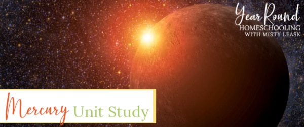 planet mercury unit study, planet mercury unit, planet mercury study