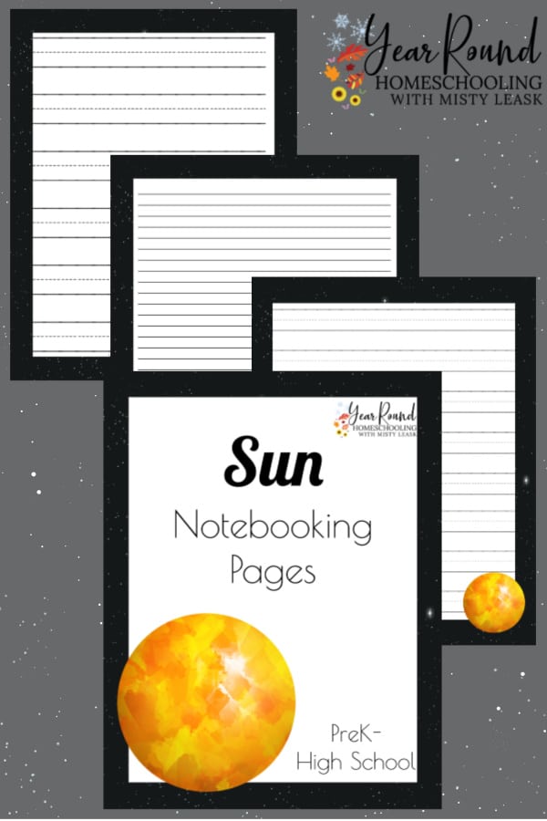 sun notebooking pages, sun notebooking, sun pages