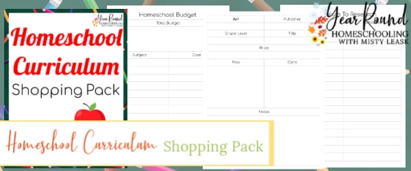 homeschool curriculum shopping pack, homeschool curriculum shopping list, homeschool curriculum shopping pages, homeschool curriculum shop