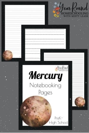 Planet Mercury Notebooking Pages Pack