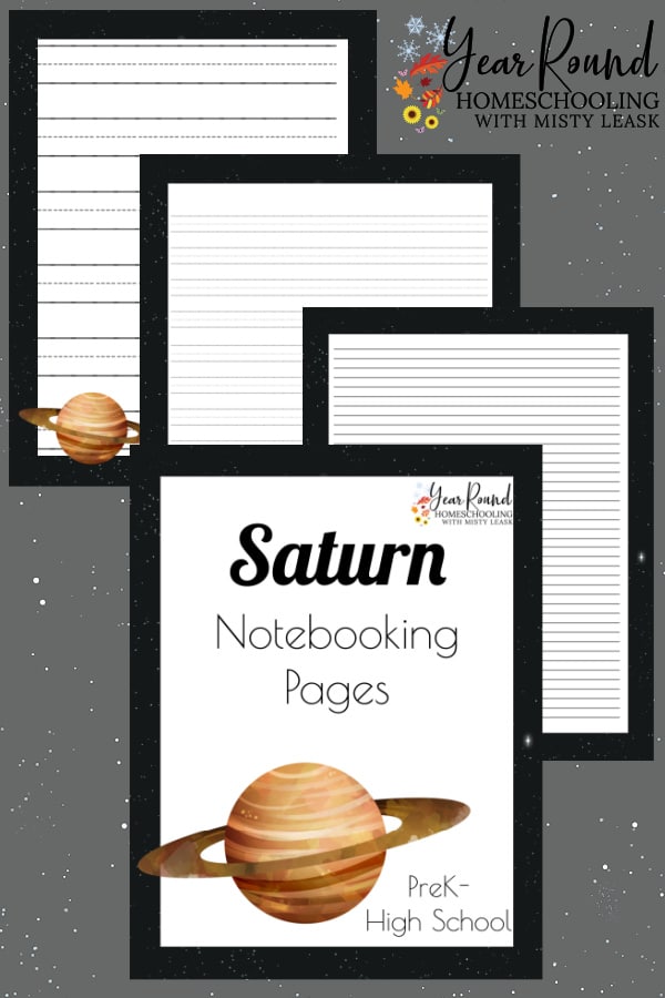 saturn notebooking pages, saturn notebooking