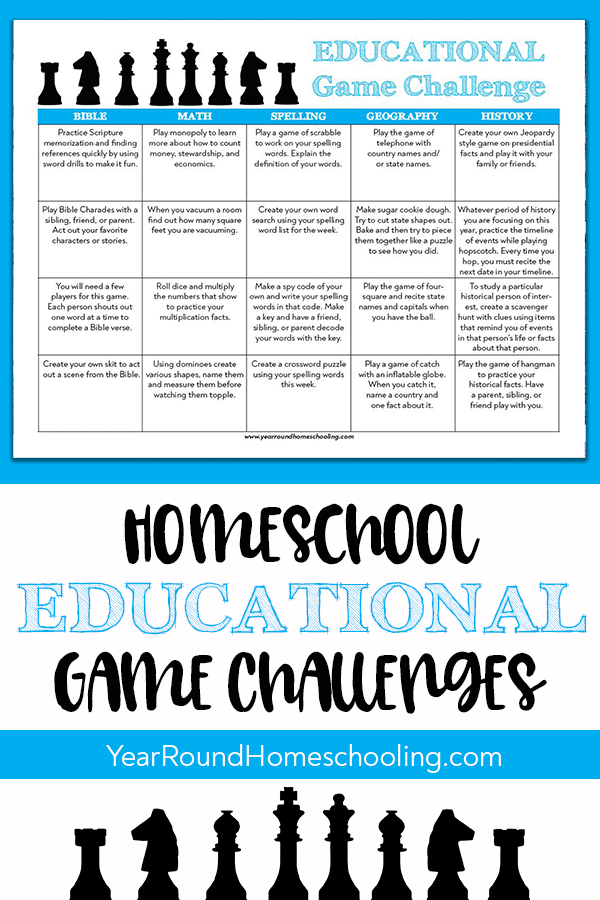 educational games challenge, educational games calendar, educational games challenge calendar
