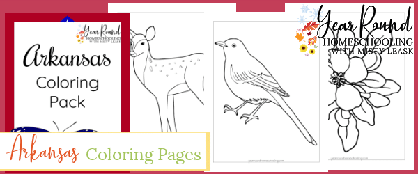 Arkansas Coloring Pages Year Round Homeschooling