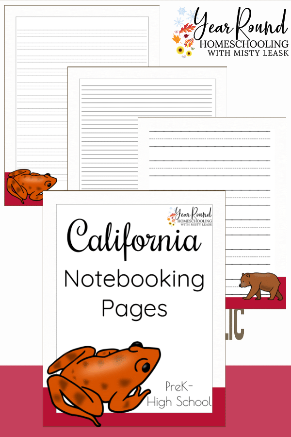 california notebooking pages, california notebooking