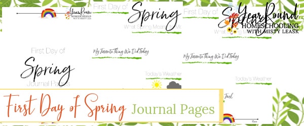 first day of spring journal, journal first day spring