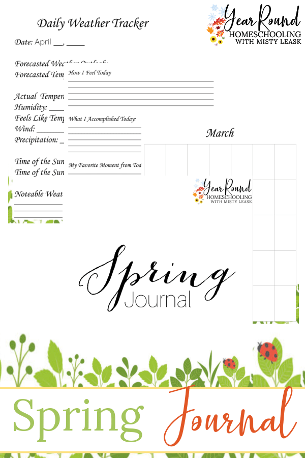 spring journal, journal spring