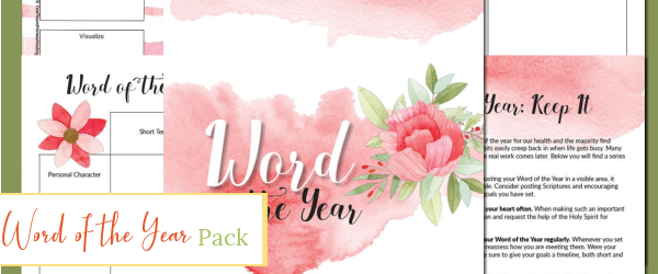 word of the year pack, word of the year