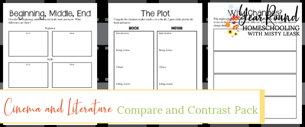 cinema and literature compare and contrast pack, cinema and literature compare and contrast, cinema and literature compare, cinema and literature contrast