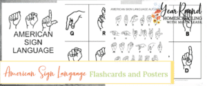 american sign language flashcards, american sign language posters, asl flashcards, asl posters